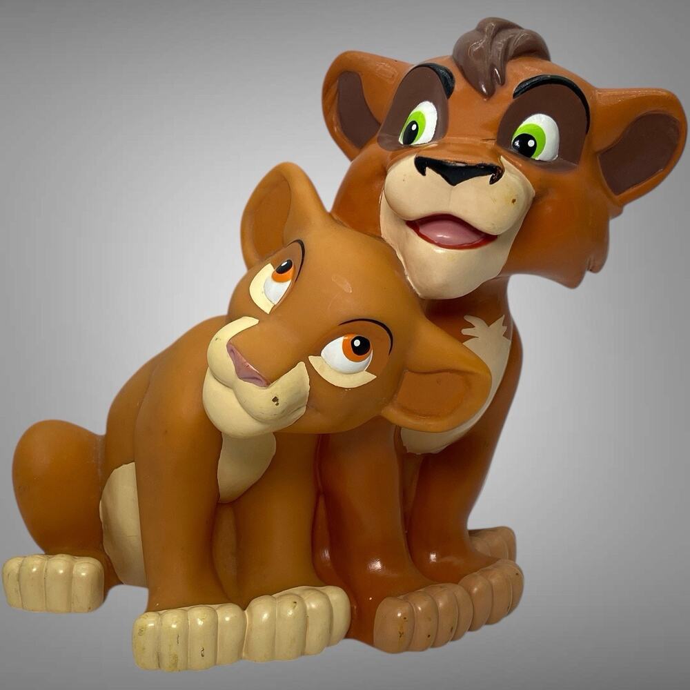 Vintage Disney Applause Rare Lion King 2 Kovu Kiara Coin Bank No Plug